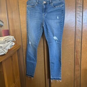 INC International Concepts Medium Blue Distressed Skinny Jeans